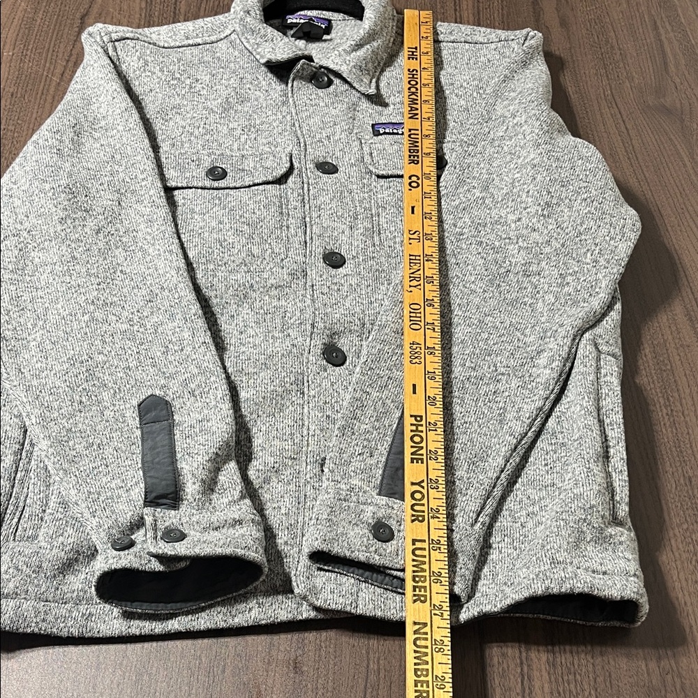 Patagonia Men's Gray Fleece lined Shirt Jacket medium - Picture 9 of 15